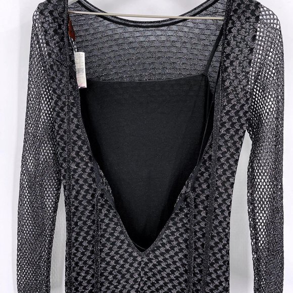 Missoni Metallic Mesh Open Back Slinky Maxi Dress - Picture 6 of 12